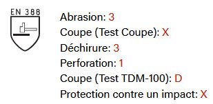 16-541 G-tek JAUGE 21 gants anti-coupure 3X31D