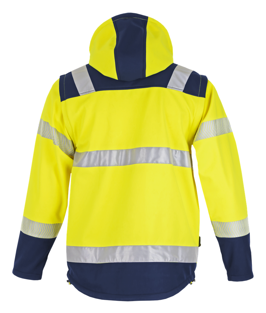 2227 Viseur LMA softshell HV jaune bicolore manches amovibles
