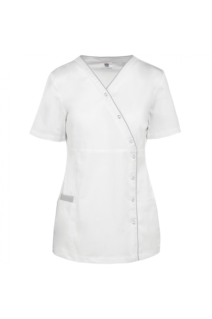 WK506 - Blouse polycoton avec boutons-pression femme