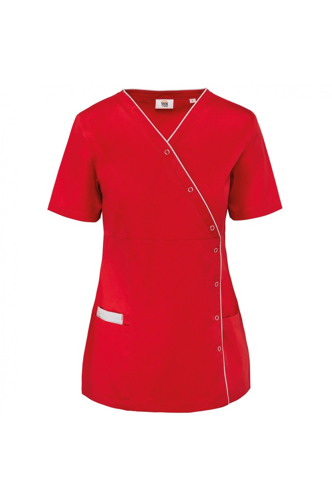 WK506 - Blouse polycoton avec boutons-pression femme