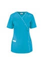 WK506 - Blouse polycoton avec boutons-pression femme