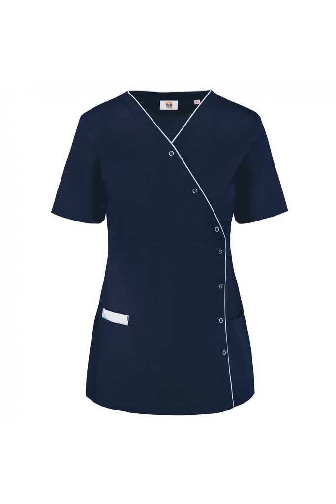 WK506 - Blouse polycoton avec boutons-pression femme