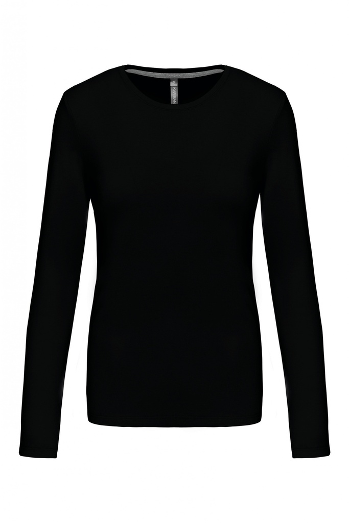T-shirt manches longues col rond unis 100% coton K359(Homme) K383(femme)