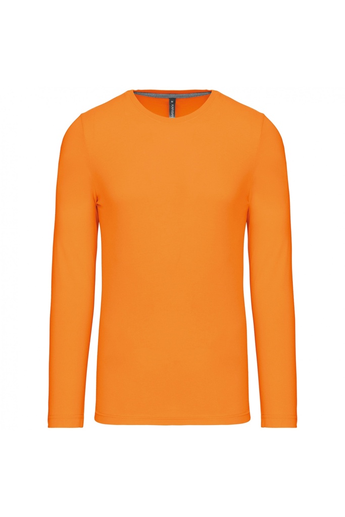 T-shirt manches longues col rond unis 100% coton K359(Homme) K383(femme)