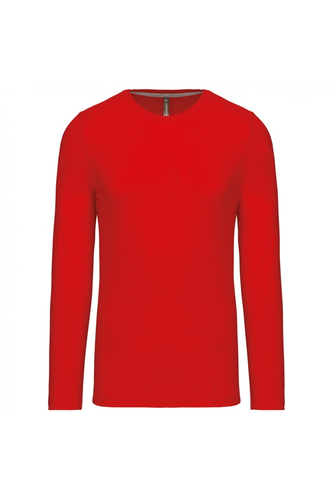 T-shirt manches longues col rond unis 100% coton K359(Homme) K383(femme)