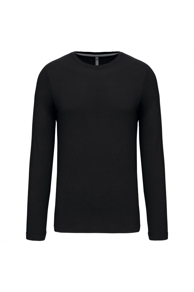 T-shirt manches longues col rond unis 100% coton K359(Homme) K383(femme)