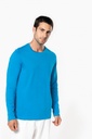 T-shirt manches longues col rond unis 100% coton K359(Homme) K383(femme)