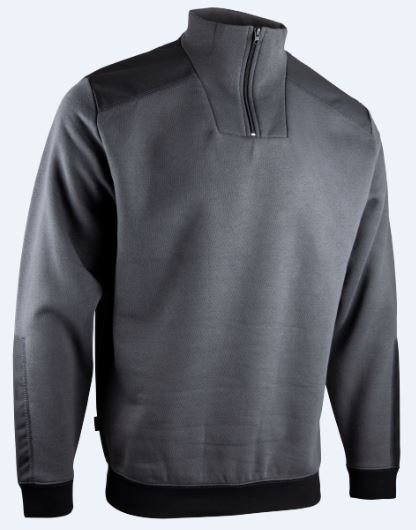 LMA Madrid 8092 sweat col camionneur bicolore