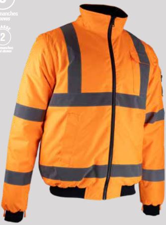 LMA 2298 TUBE Blouson HV matelassé manches amovibles (adaptable sur 2297 CHROMA)