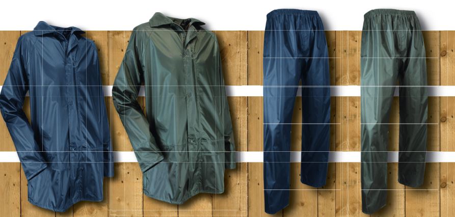 LMA 1307 Averse Ensemble de pluie (veste + pantalon) (3, marine foncé)
