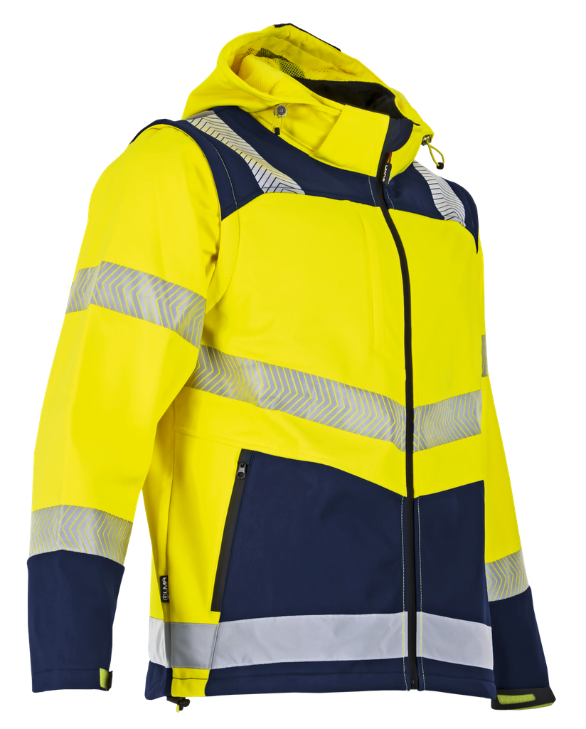 LMA 2227 Viseur softshell HV jaune bicolore manches amovibles