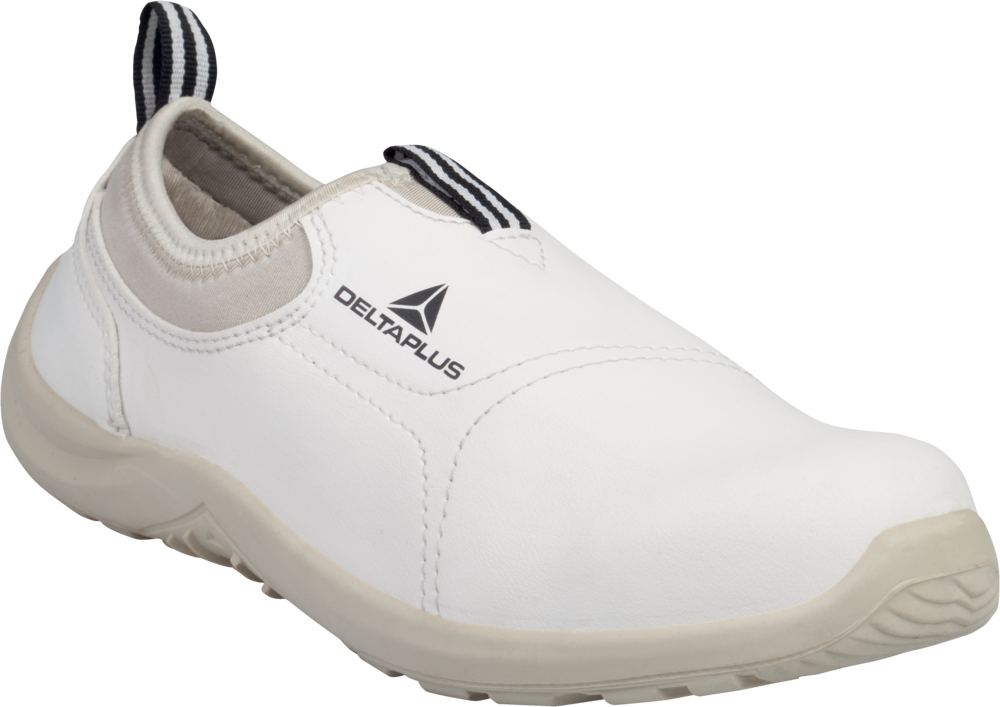 delta plus MIAMI S2 SRC Chaussure basse blanche en microfibre (39, Blanc)