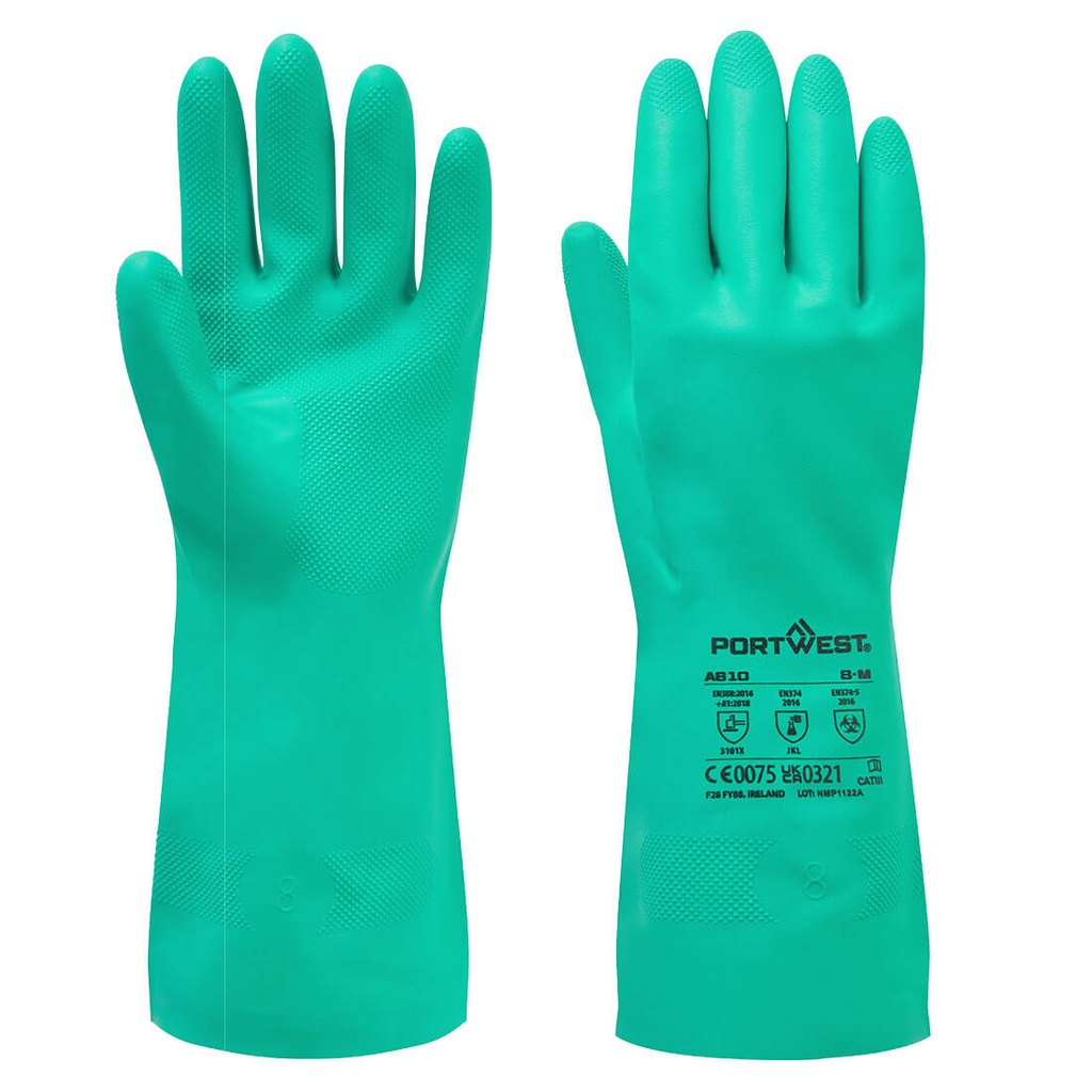 PORTWEST A810 - Gant Nitrosafe chimique
Vert (par 12) 