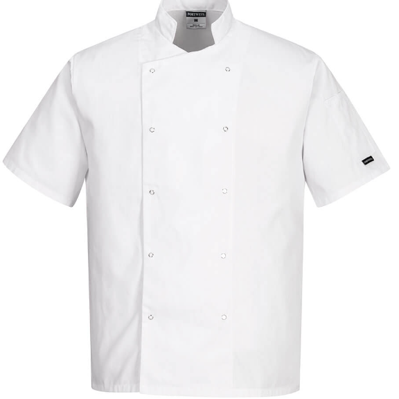 Portwest C733 veste cuisinier (S, Noir)