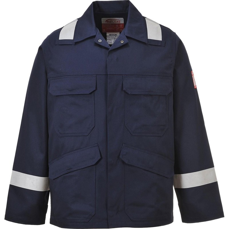 Portwest FR25NARM veste Bizflame résistante à la flamme Protection de soudage classe 2 (bleu, S)