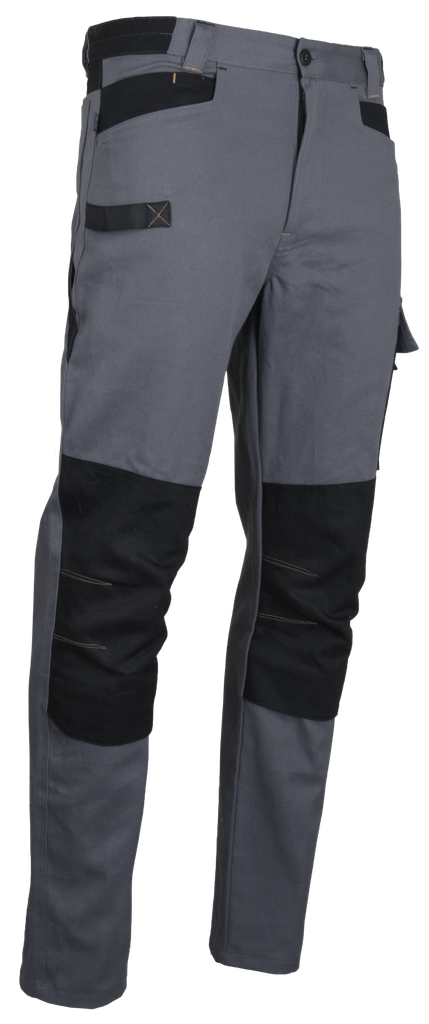LMA 1673 Ponce 1818 calamine Pantalon de travail bicolore multipoches (38, gris noir)
