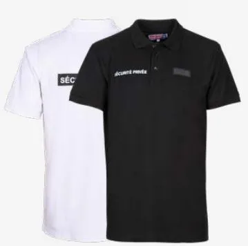 15223 Cityguard Polo sécurité privé matricule manches courtes (S, Noir)
