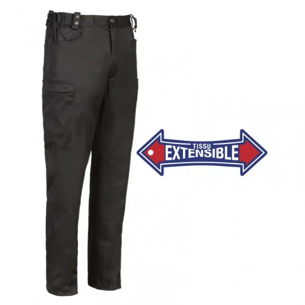 10171 Cityguard Pantalon Flex tactique (Noir, 34)
