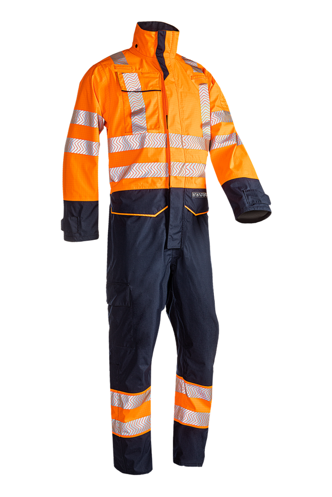 Sioen Aksdal Combinaison de pluie haute visibilité avec protection ARC (S, orange HV)