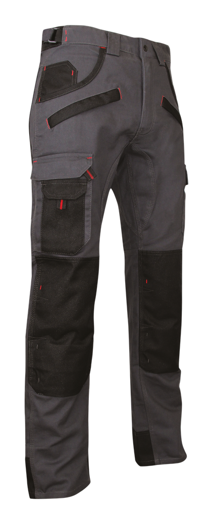 LMA PANTALON ARGILE 1261 multipoches (blanc/gris foncé, 36)