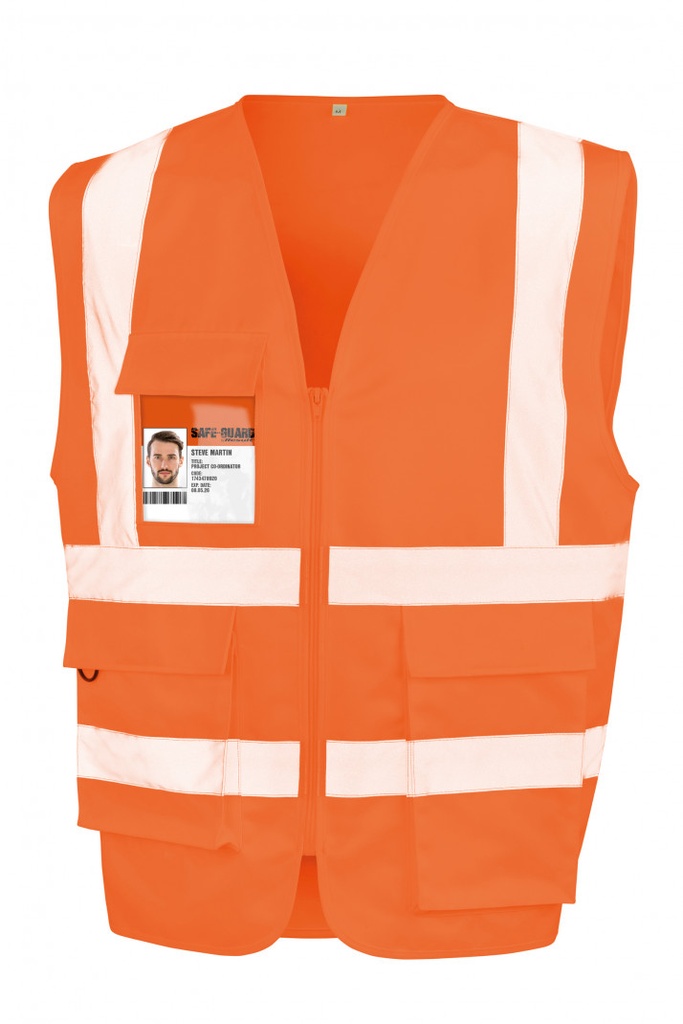 GILET ZIPPE HV AVEC POCHES R477X top